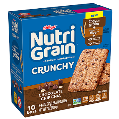 Nutri-Grain Crunchy Fiber Bars package